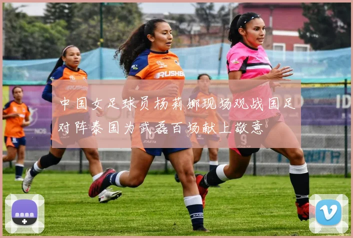 中国女足球员杨莉娜现场观战国足对阵泰国为武磊百场献上敬意